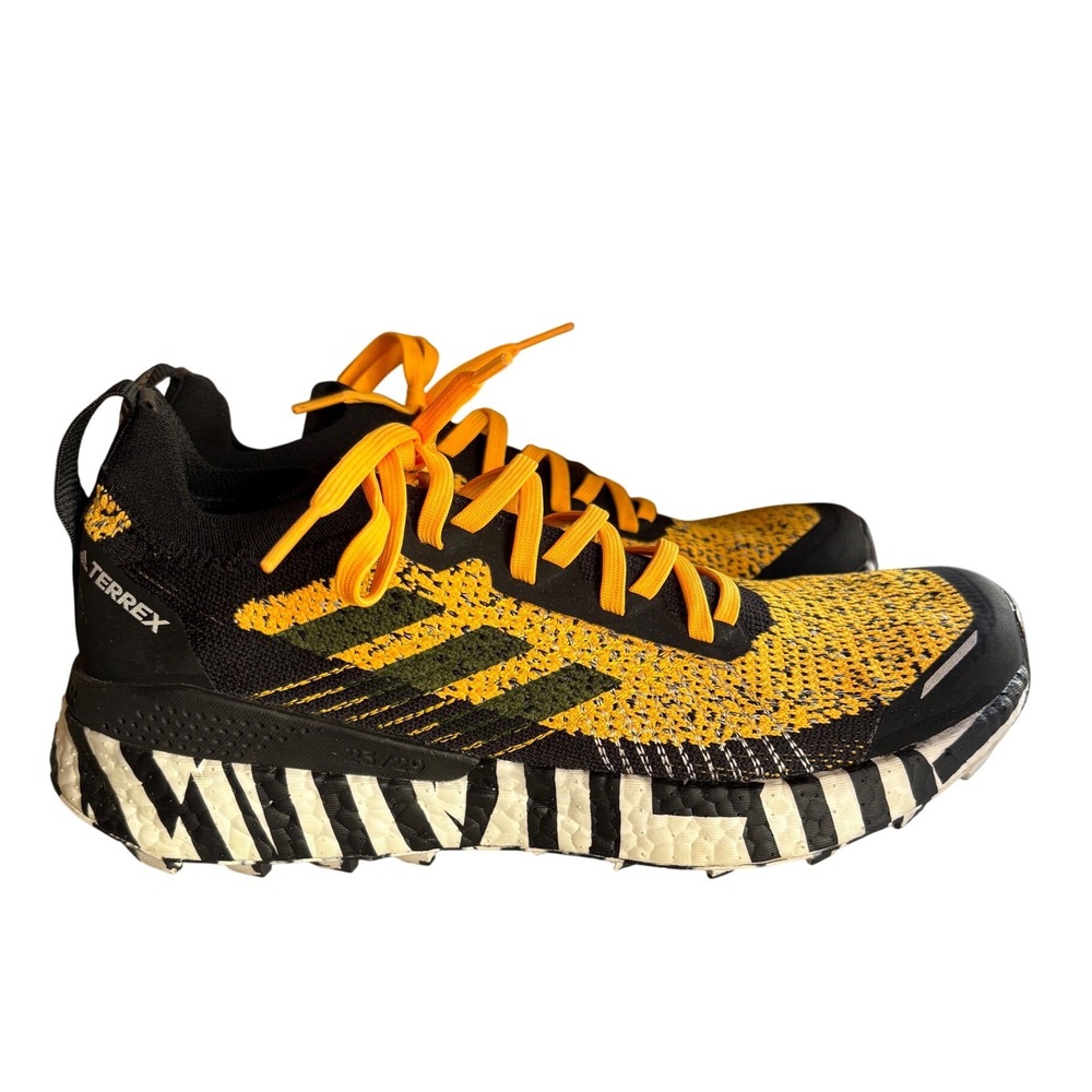 Adidas Terrex Two Ultra Parley Trail Running Shoes Solar Gold Black 8.5 WORN ONC - Picture 2 of 8